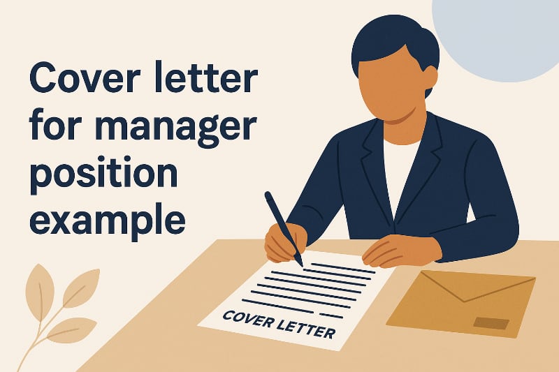 Manager position cover letter example that gets interviews