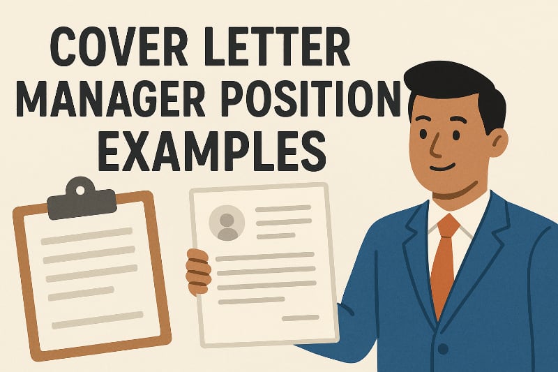 Cover letter manager position examples
