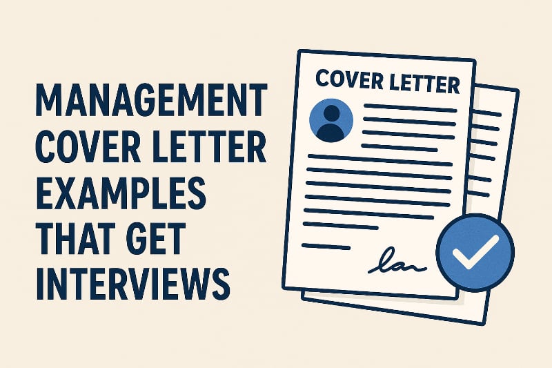 Management cover letter examples that get interviews